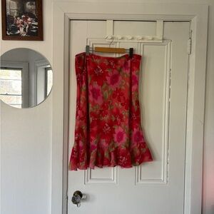 Vintage Floral Midi Skirt